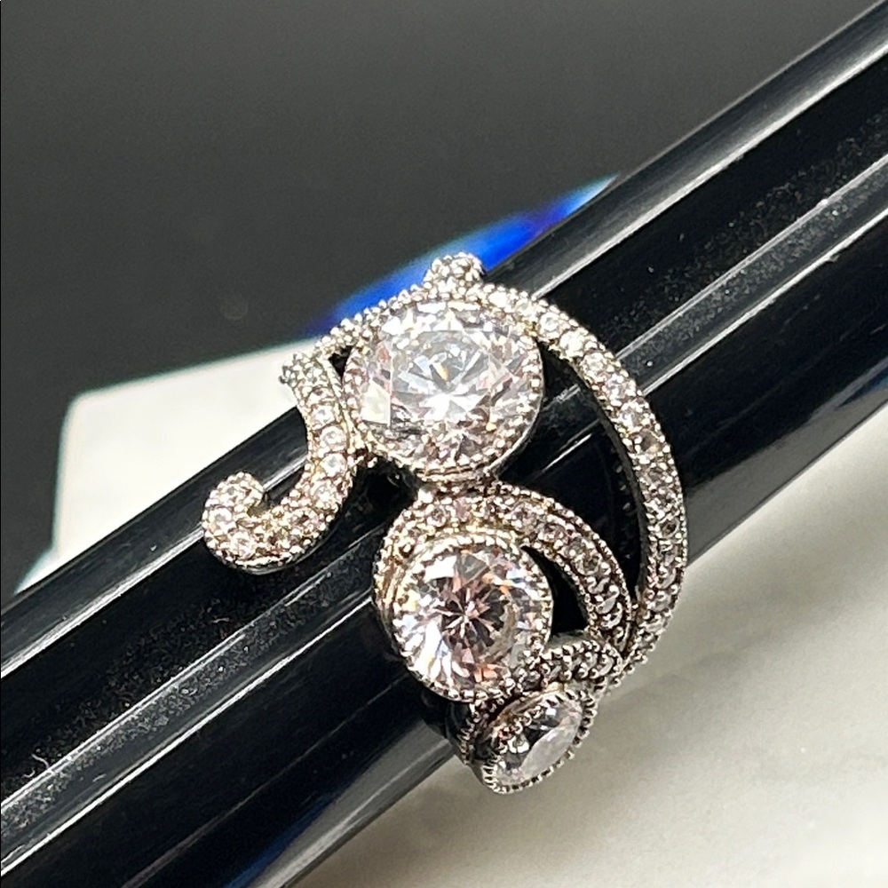 Dani 925 Sterling silver ring #731 rhinestones CZ size 7.5